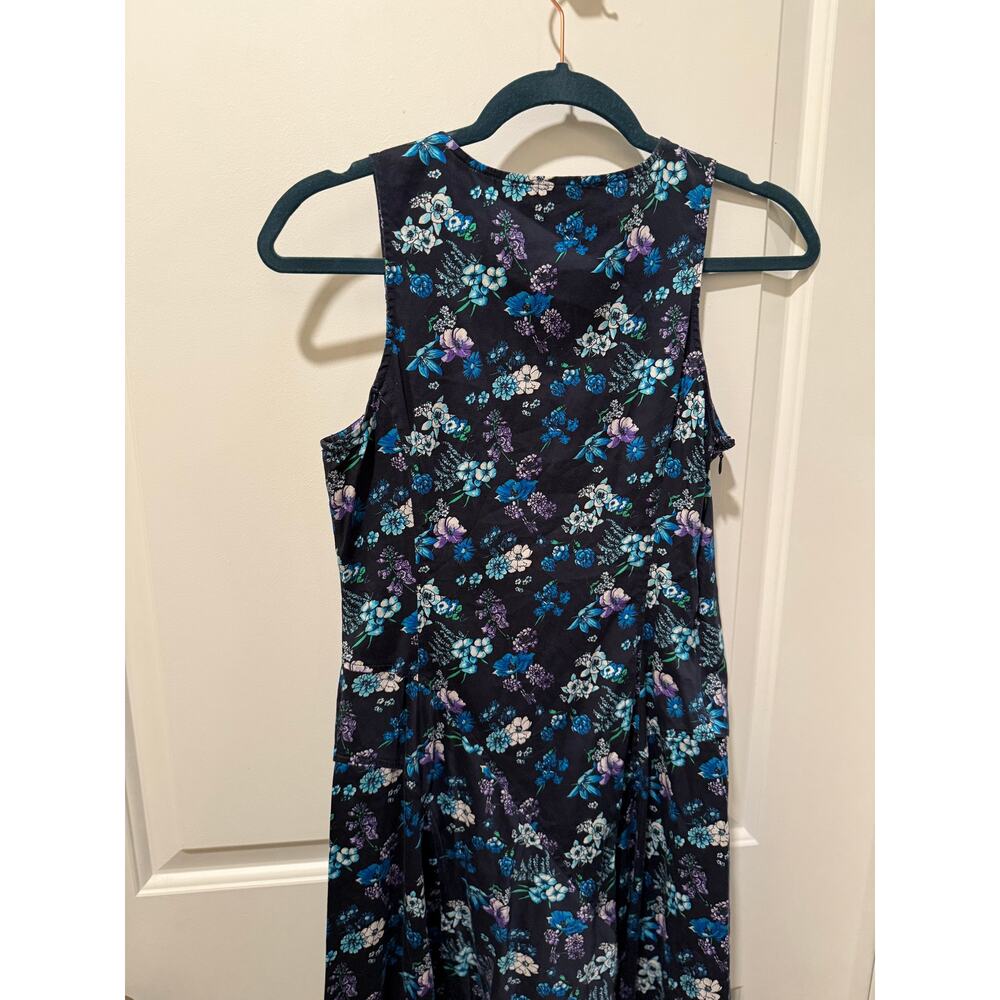 Derek Lam Navy Bouquet Flow Print Dress - Picture 5 of 9